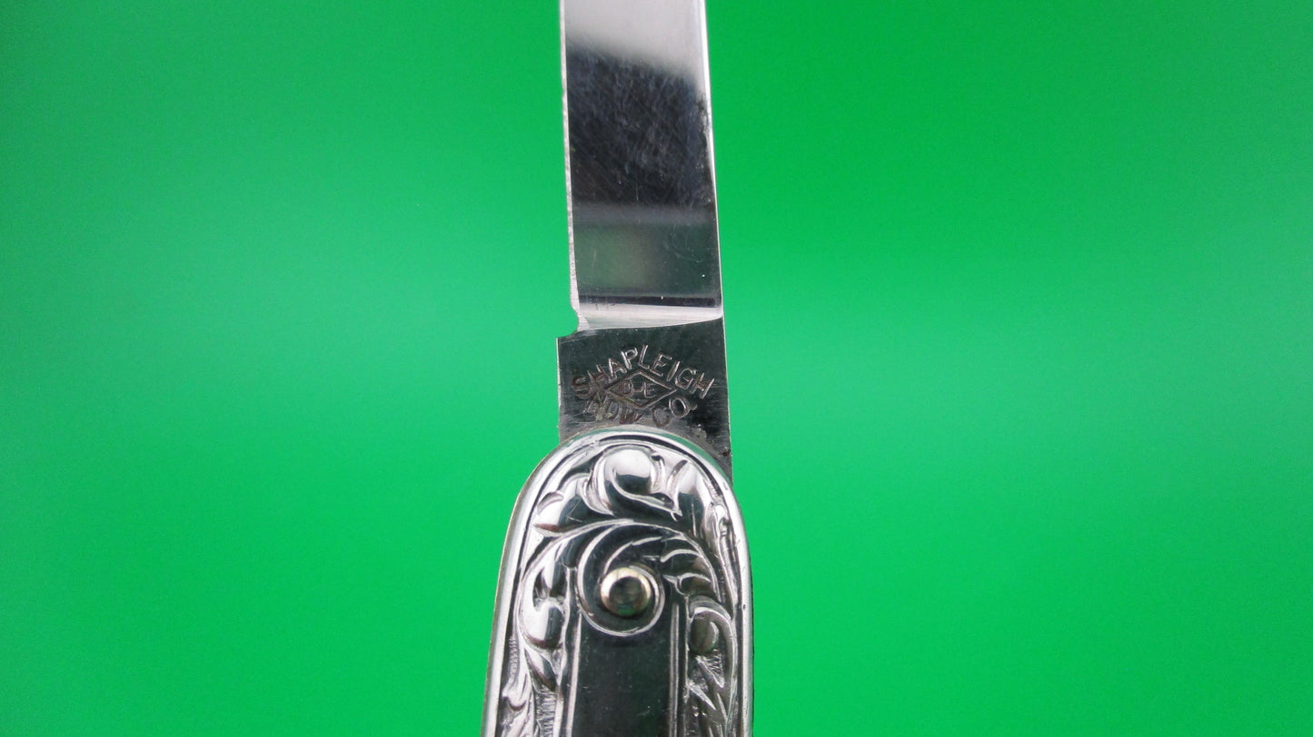 z SHAPLEIGH HDW CO B23 Small double Silver Deluxe automatic knife