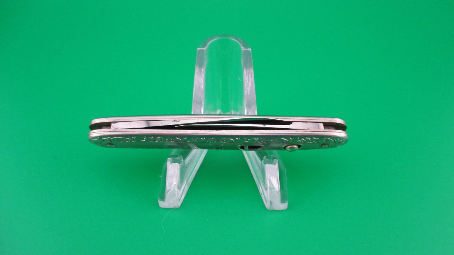 z SHAPLEIGH HDW CO B23 Small double Silver Deluxe automatic knife
