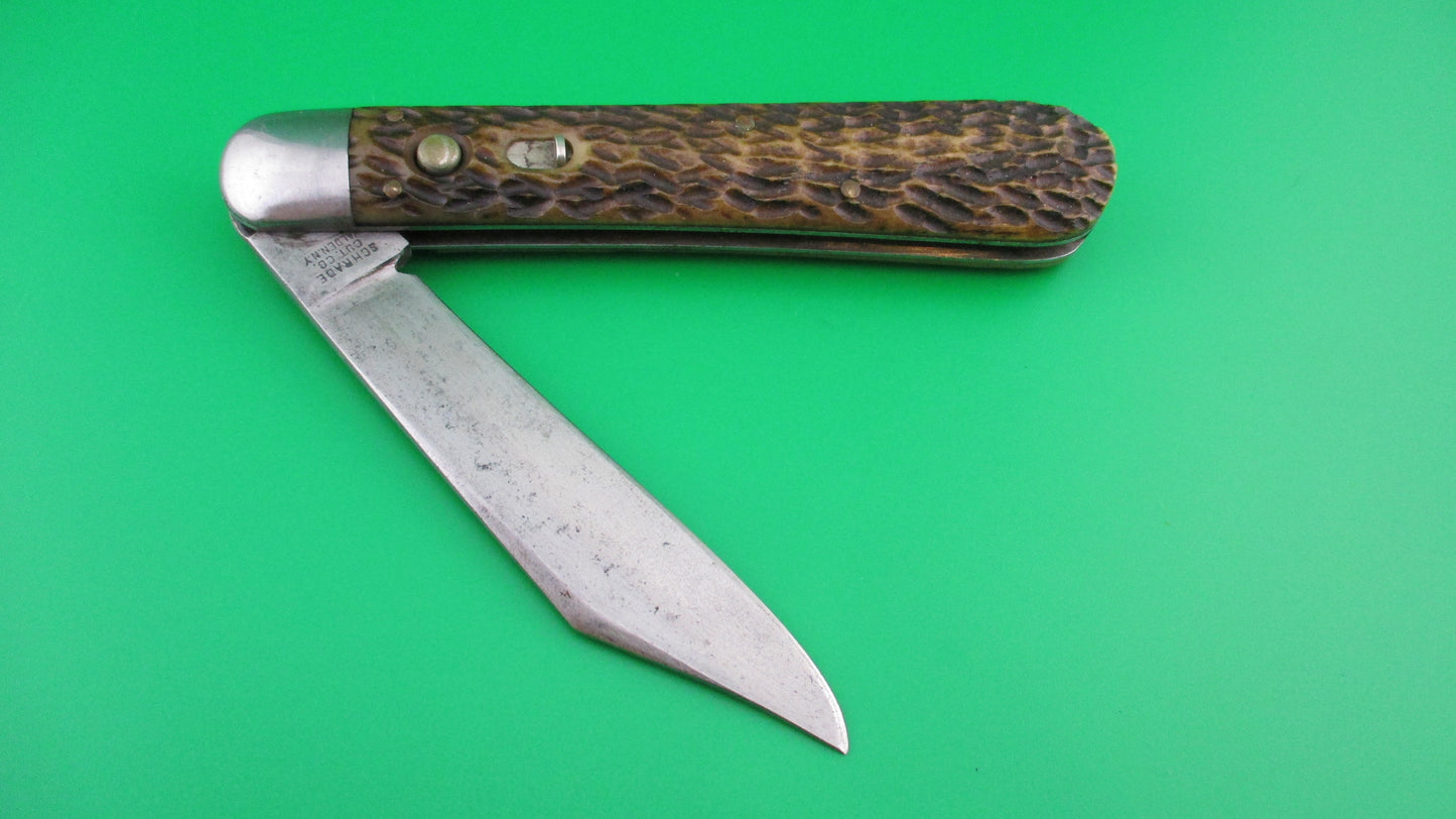 z SCHRADE CUT CO Hunter Early 1543 3/4 Picked Bone switchblade knife