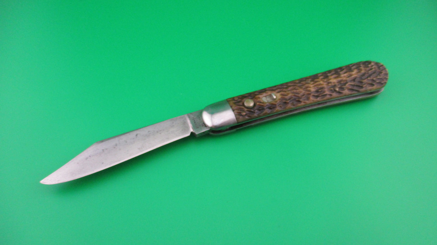 z SCHRADE CUT CO Hunter Early 1543 3/4 Picked Bone switchblade knife