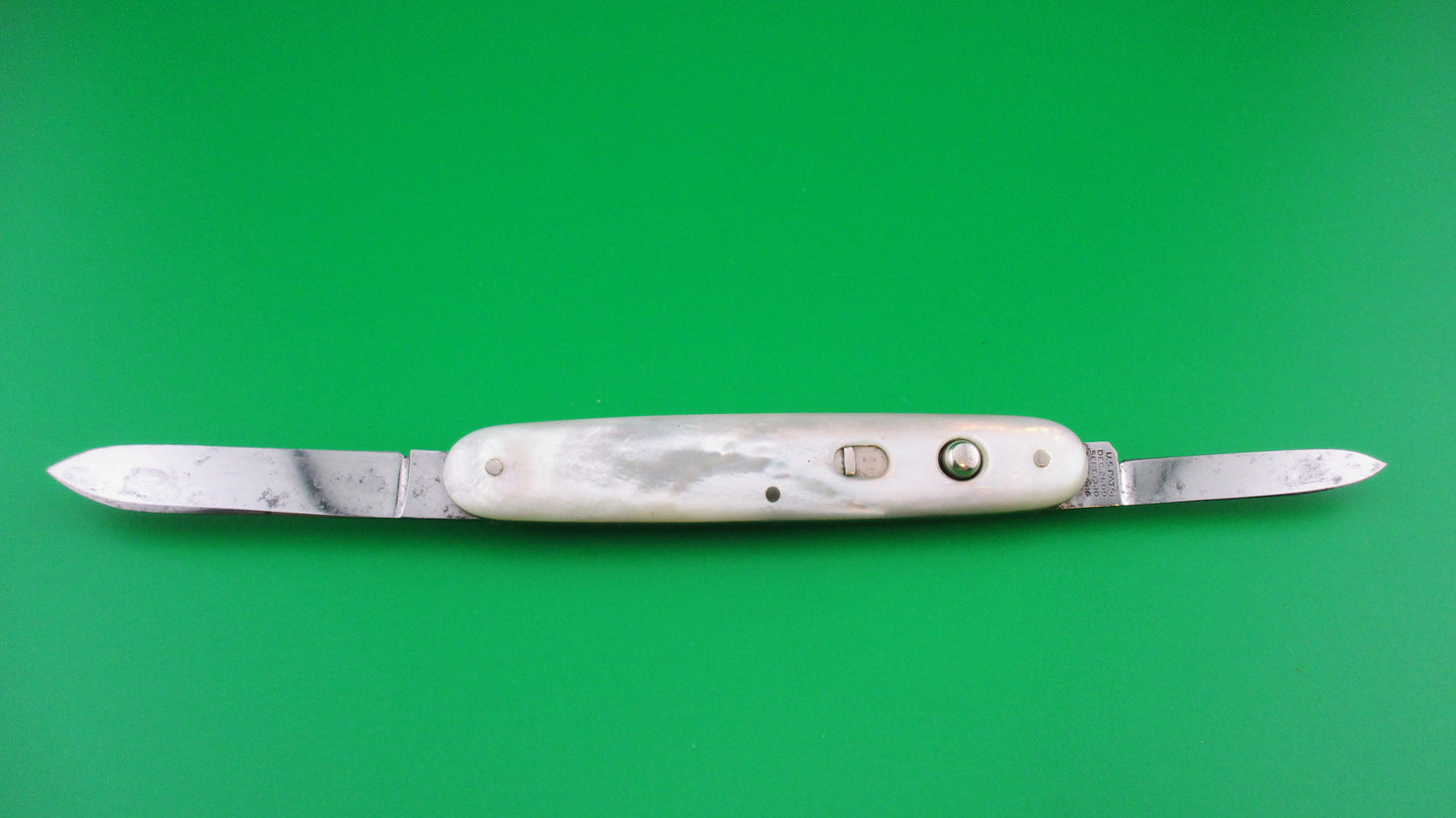 SHAPLEIGH HDW CO DE B19 Medium double MOP switchblade with etch