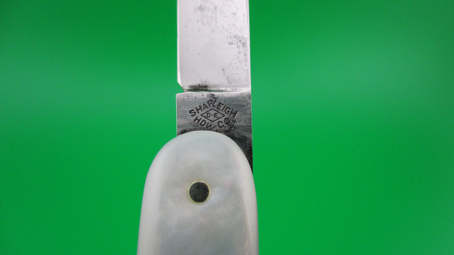SHAPLEIGH HDW CO DE B19 Medium double MOP switchblade with etch