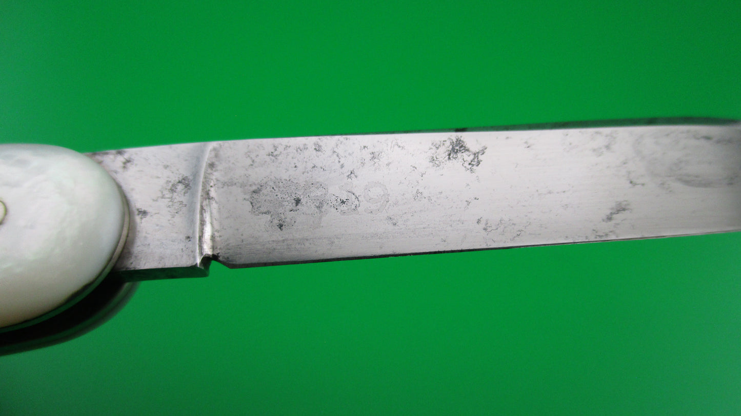 SHAPLEIGH HDW CO DE B19 Medium double MOP switchblade with etch