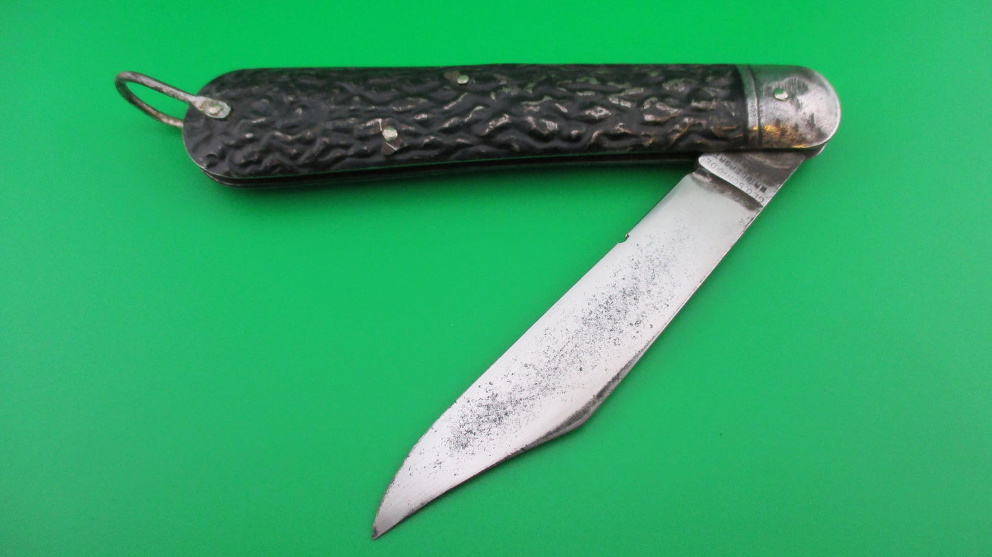 Presto Hunter Black Metal M2 paratrooper style switchblade knife with lanyard ring