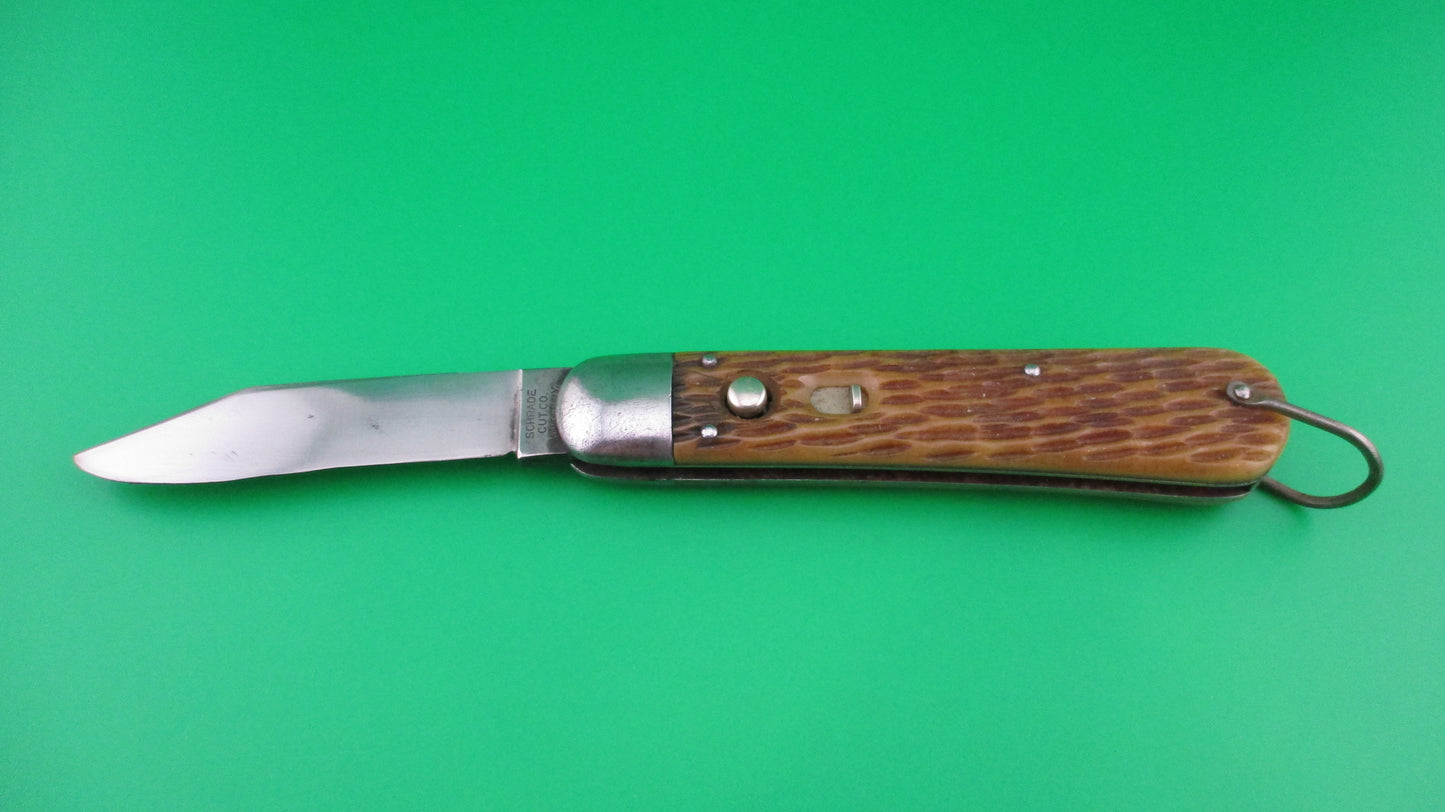 z SCHRADE CUT CO M2 Bone WWII Paratrooper Military issue switchblade knife