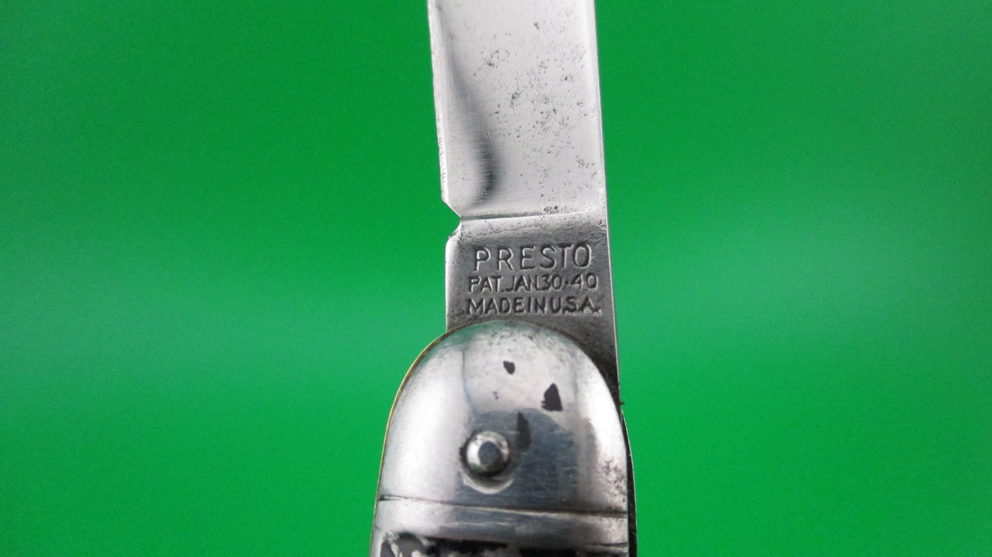 z PRESTO Cigar Jack All Metal single vintage American switchblade knife