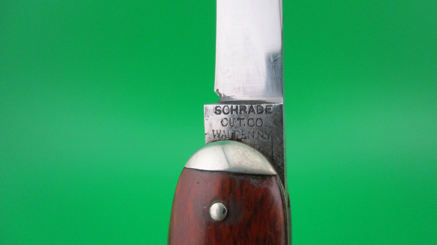 SCHRADE CUT CO Medium double Red Cut Superior Tobacco automatic knife