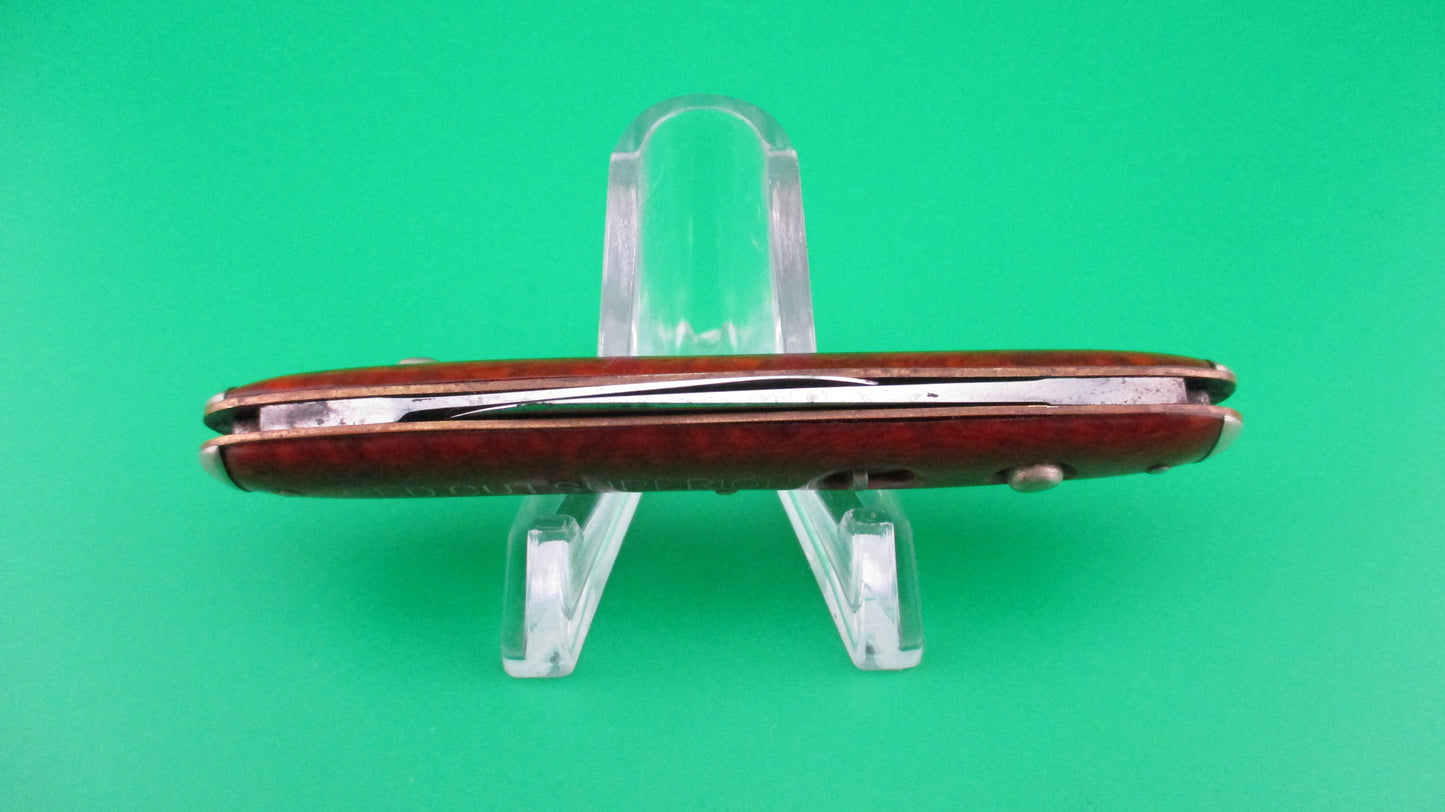 SCHRADE CUT CO Medium double Red Cut Superior Tobacco automatic knife
