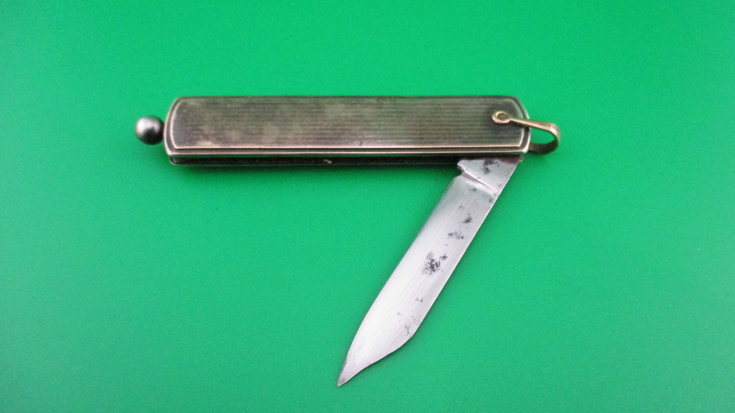 JCN CO Pullball 12K Gold filled Automatic knife w/ Pilot Wing emblem