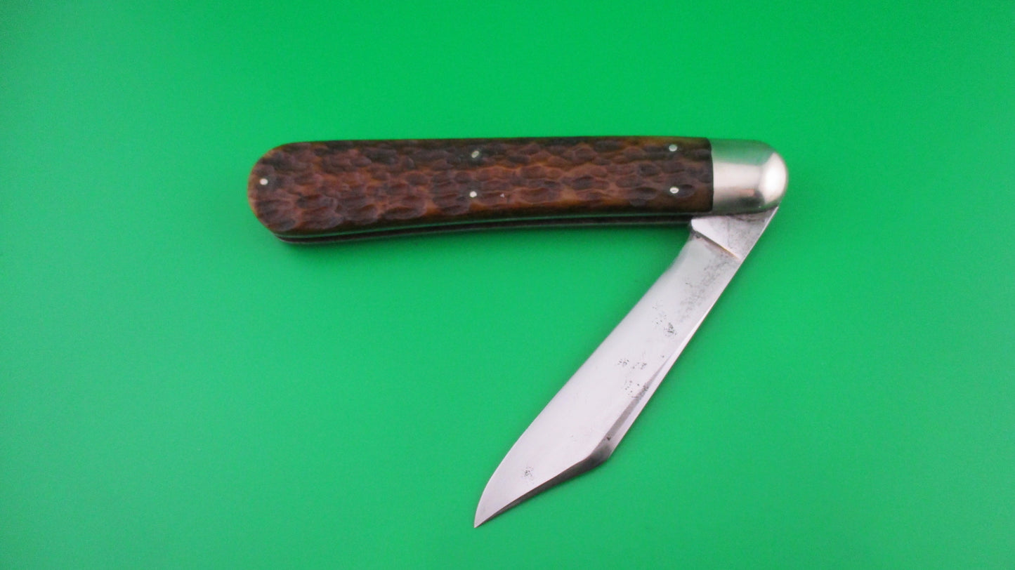 z PRESS BUTTON KNIFE CO Invincible Hunter Bone antique switchblade knife