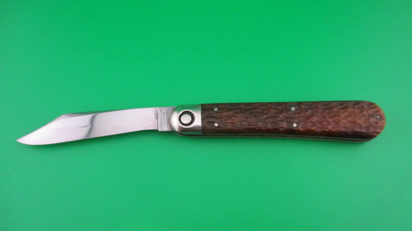 z PRESS BUTTON KNIFE CO Invincible Hunter Bone antique switchblade knife