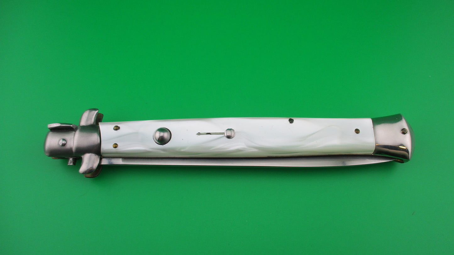 z VIRGINIA INOX 33cm Italian Stiletto Pearlex swivel bolster vintage switchblade knife