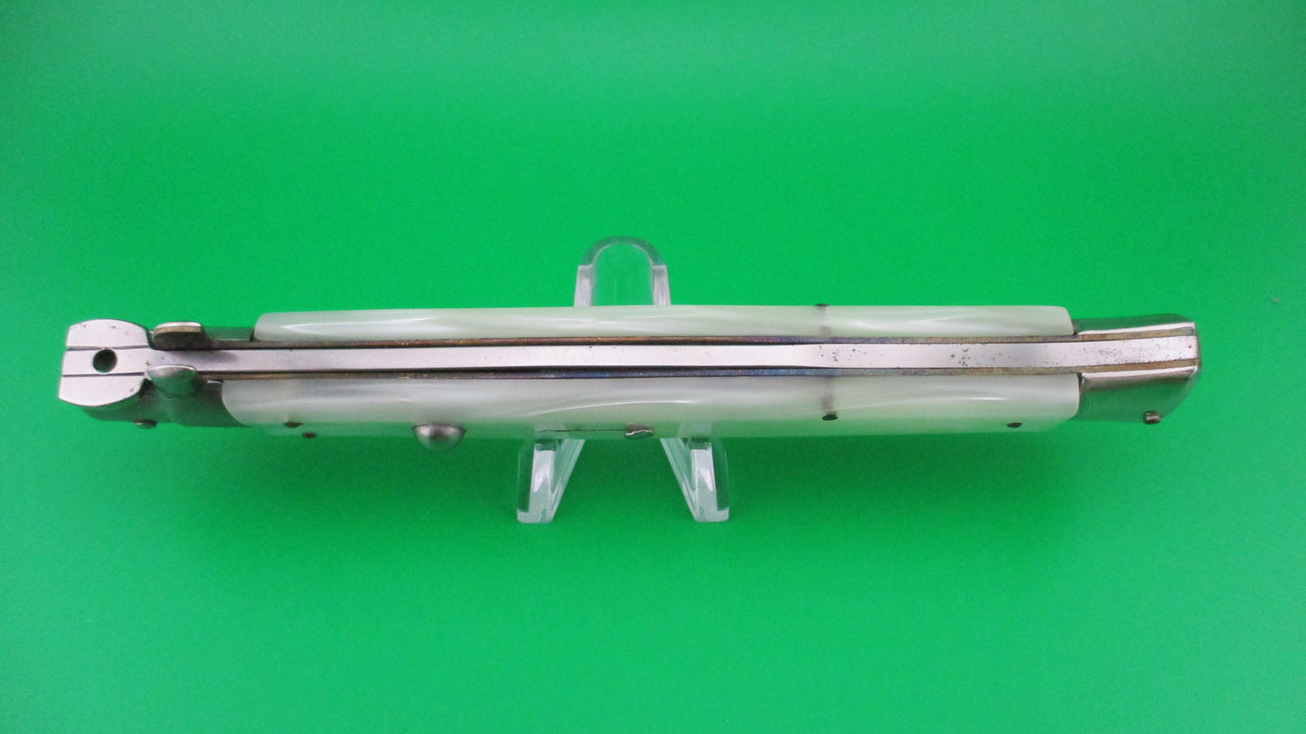 z VIRGINIA INOX 33cm Italian Stiletto Pearlex swivel bolster vintage switchblade knife