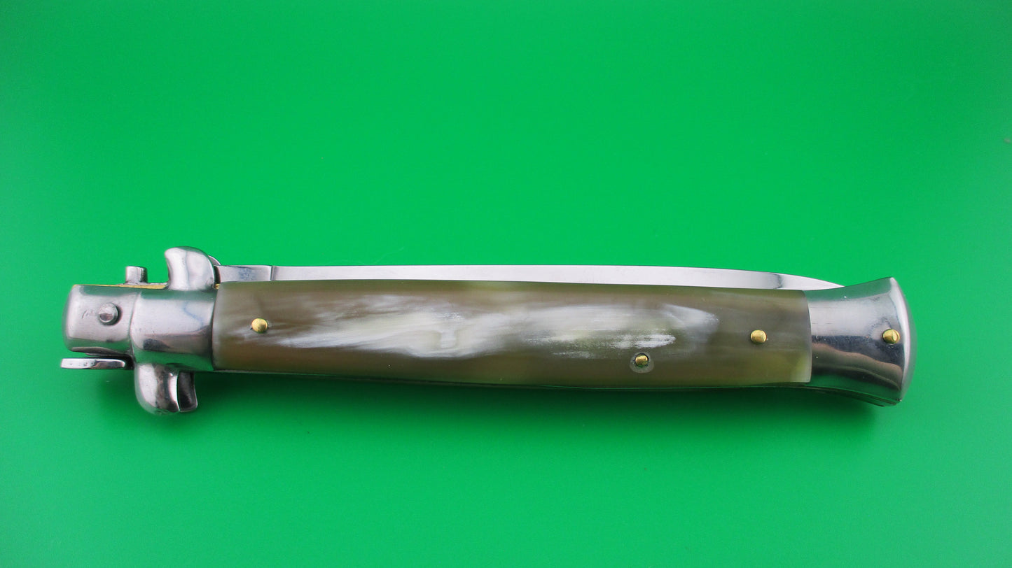 z Maniago 28cm Italian Swivel bolster Dagger Honey Horn automatic knife