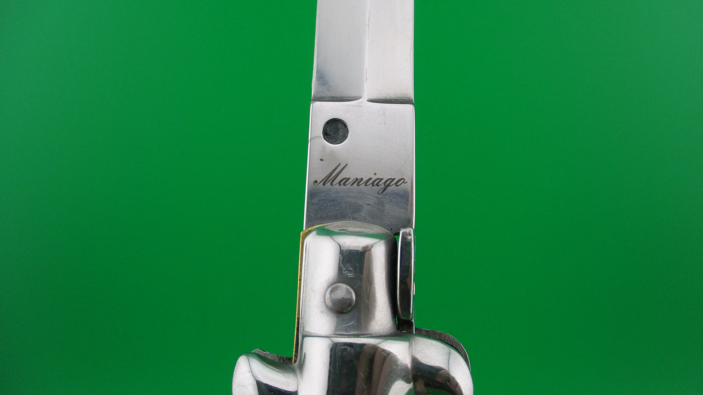 z Maniago 28cm Italian Swivel bolster Dagger Honey Horn automatic knife