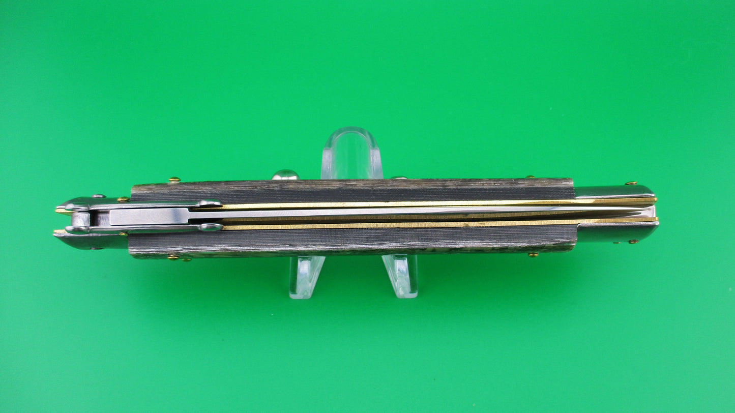 z FRANK B ITALY 28cm Italian Swing guards Abalone Dagger blade automatic knife