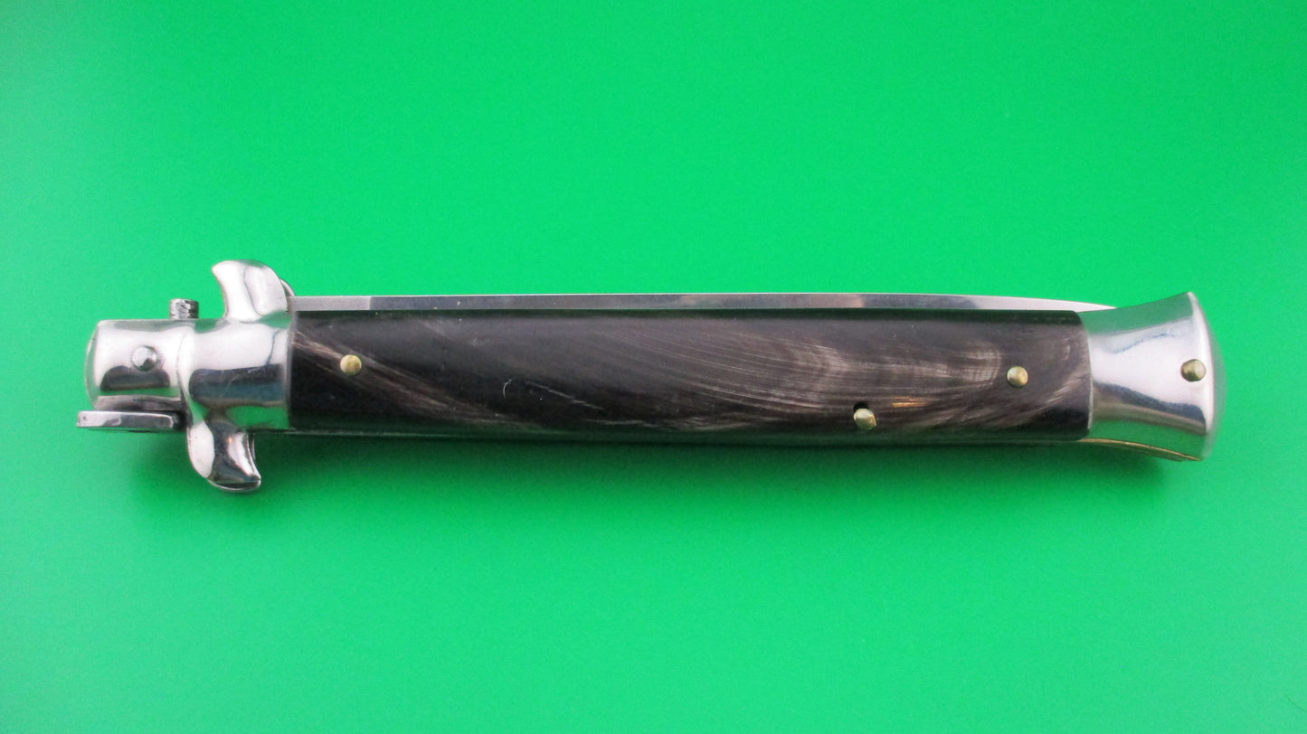 MADE ITALY 28cm Italian Swivel bolster horn automatic knife