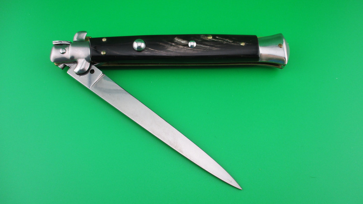 MADE ITALY 28cm Italian Swivel bolster horn automatic knife