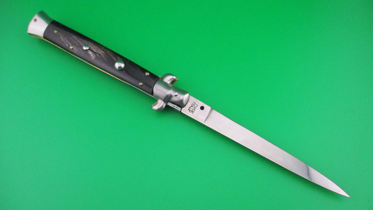 MADE ITALY 28cm Italian Swivel bolster horn automatic knife
