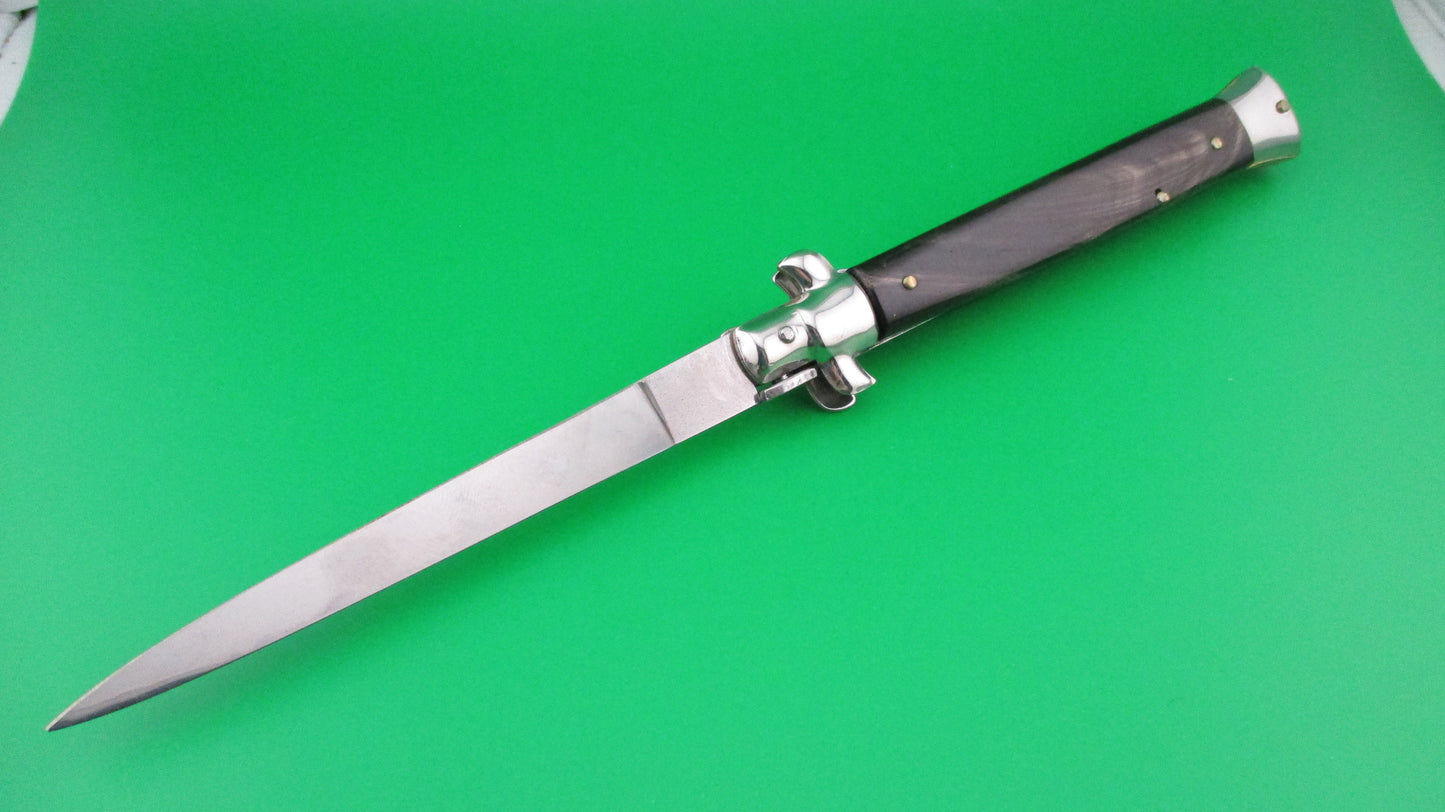 MADE ITALY 28cm Italian Swivel bolster horn automatic knife