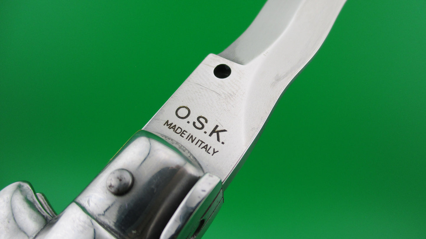 z OSK MADE IN ITALY 33cm Italian KRIS swivel bolster Brazilian horn switchblade knife