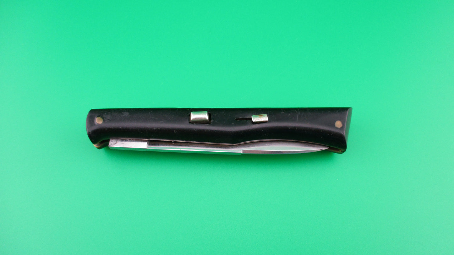 z INOX PATENT 18cm Italian Ackermannchen style Black automatic knife