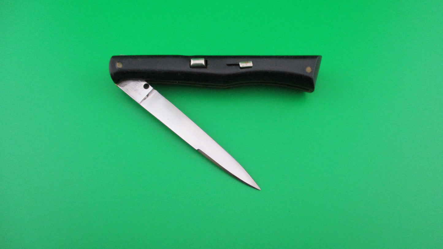 z INOX PATENT 18cm Italian Ackermannchen style Black automatic knife