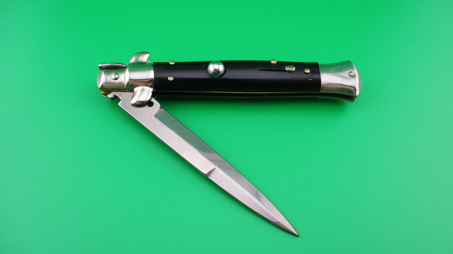 z ITALY INOX 22cm Italian Stiletto Swivel bolster vintage automatic knife