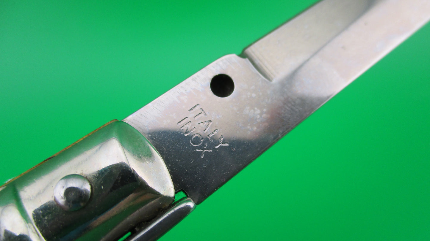 z ITALY INOX 22cm Italian Stiletto Swivel bolster vintage automatic knife