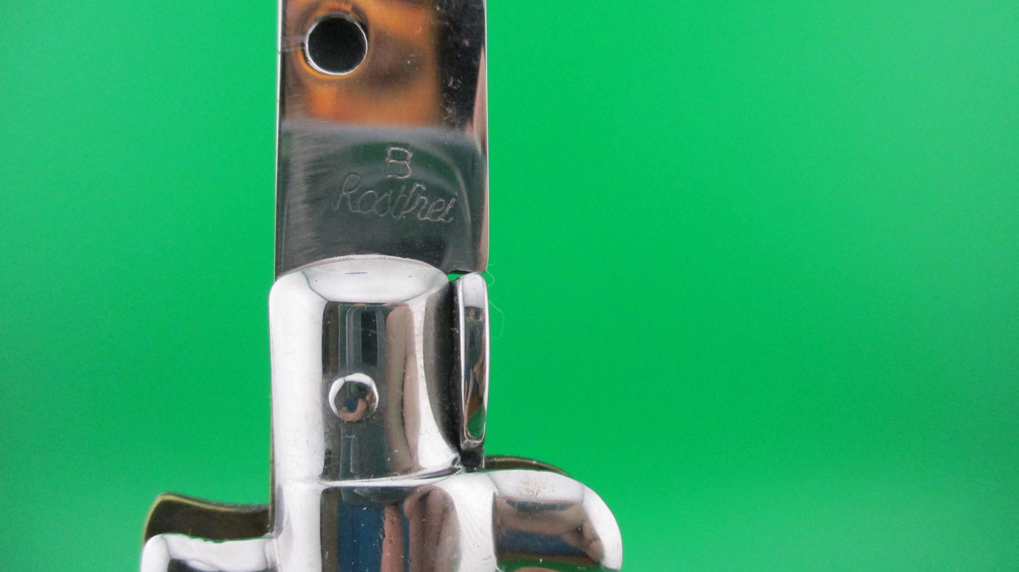 z B Rostfrei 33cm Italian Stiletto Stag Swivel Bolster Vintage Automatic knife