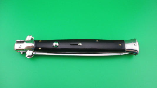 z rostfrei (slant) 33cm Italian Stiletto Black Swivel bolster automatic knife
