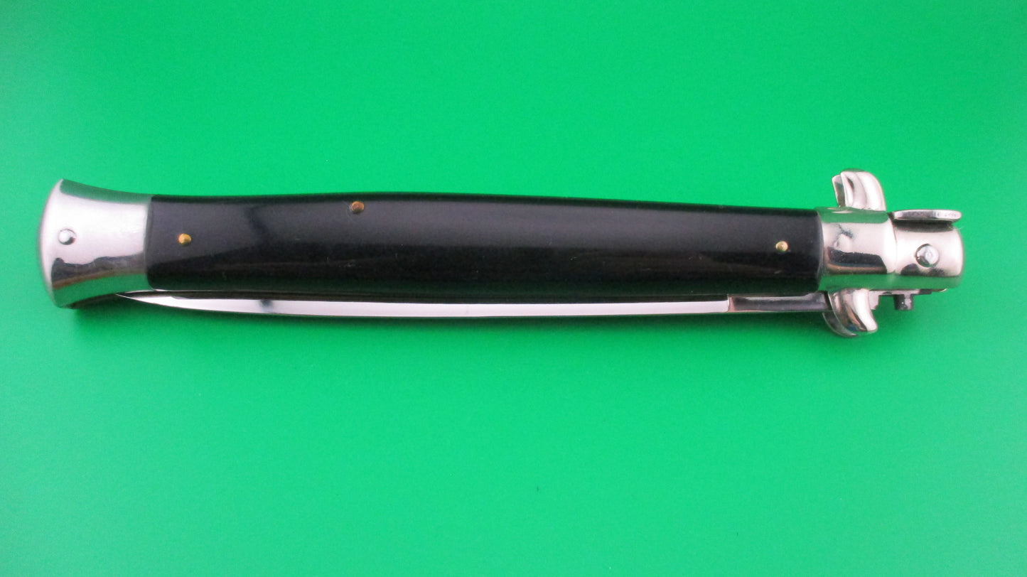 z rostfrei (slant) 33cm Italian Stiletto Black Swivel bolster automatic knife