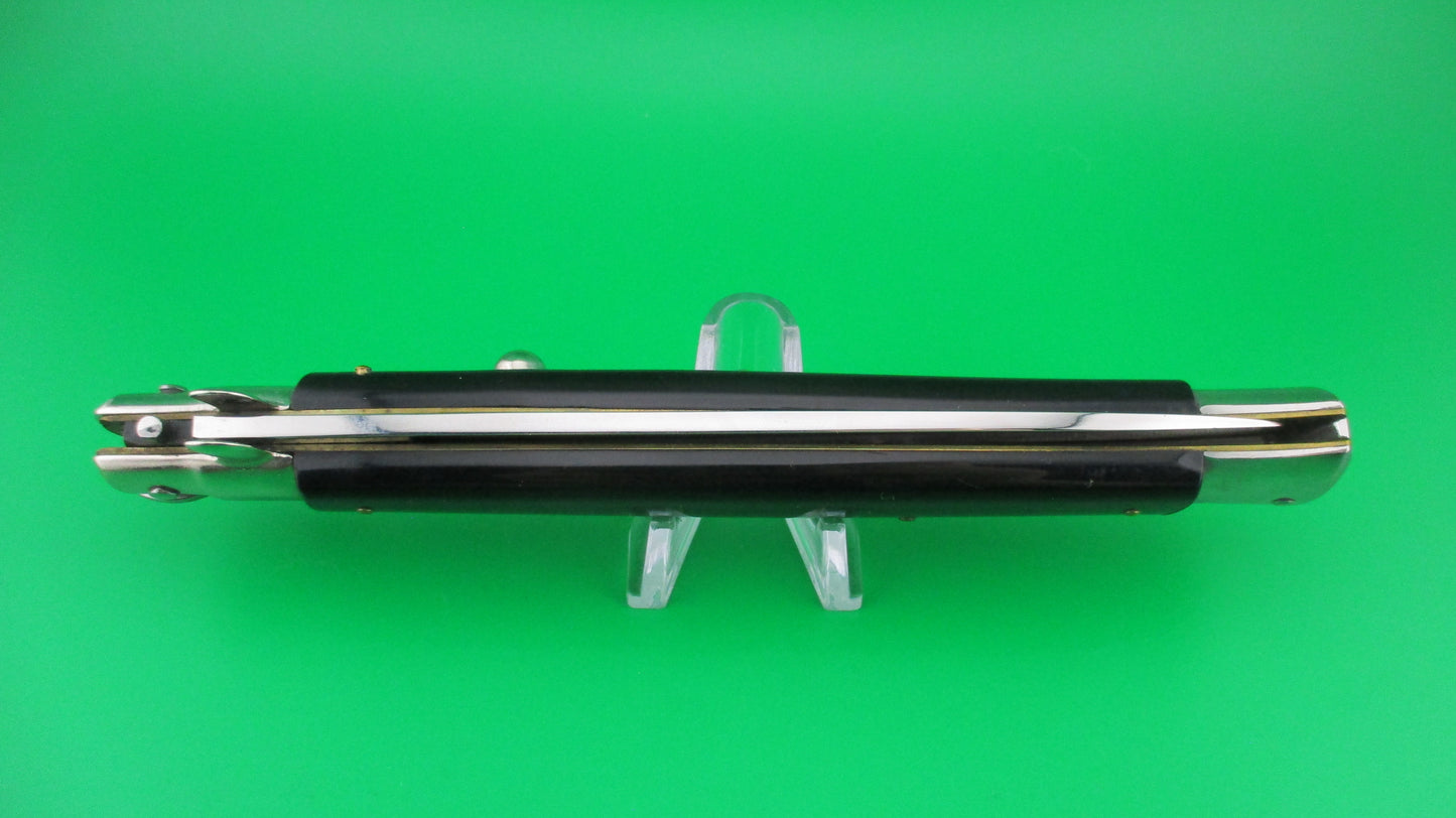 z rostfrei (slant) 33cm Italian Stiletto Black Swivel bolster automatic knife