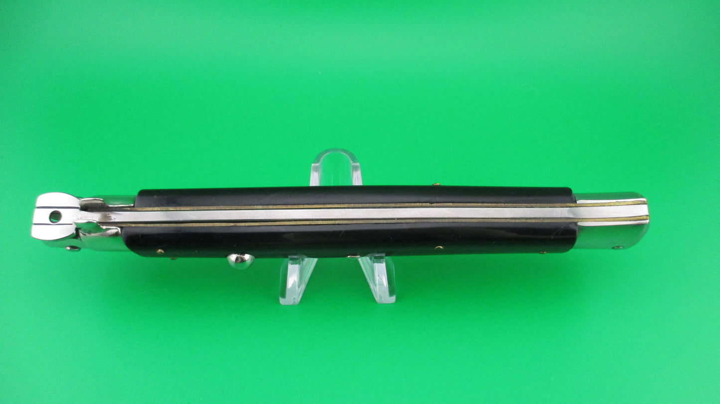 z rostfrei (slant) 33cm Italian Stiletto Black Swivel bolster automatic knife