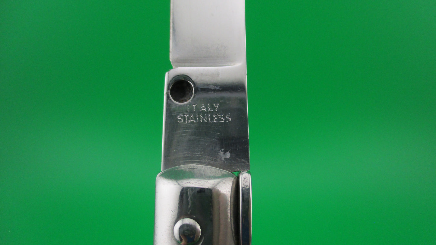 ITALY STAINLESS 22cm Italian swivel bolster Stag vintage automatic knife