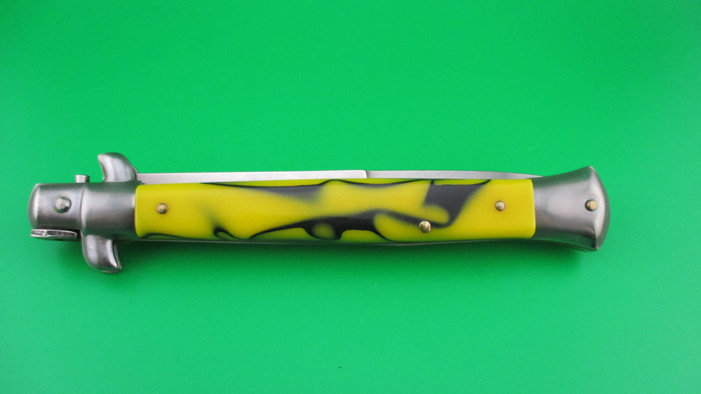 z ITALY INOX 28cm Italian Stiletto Swivel bolster vintage automatic knife