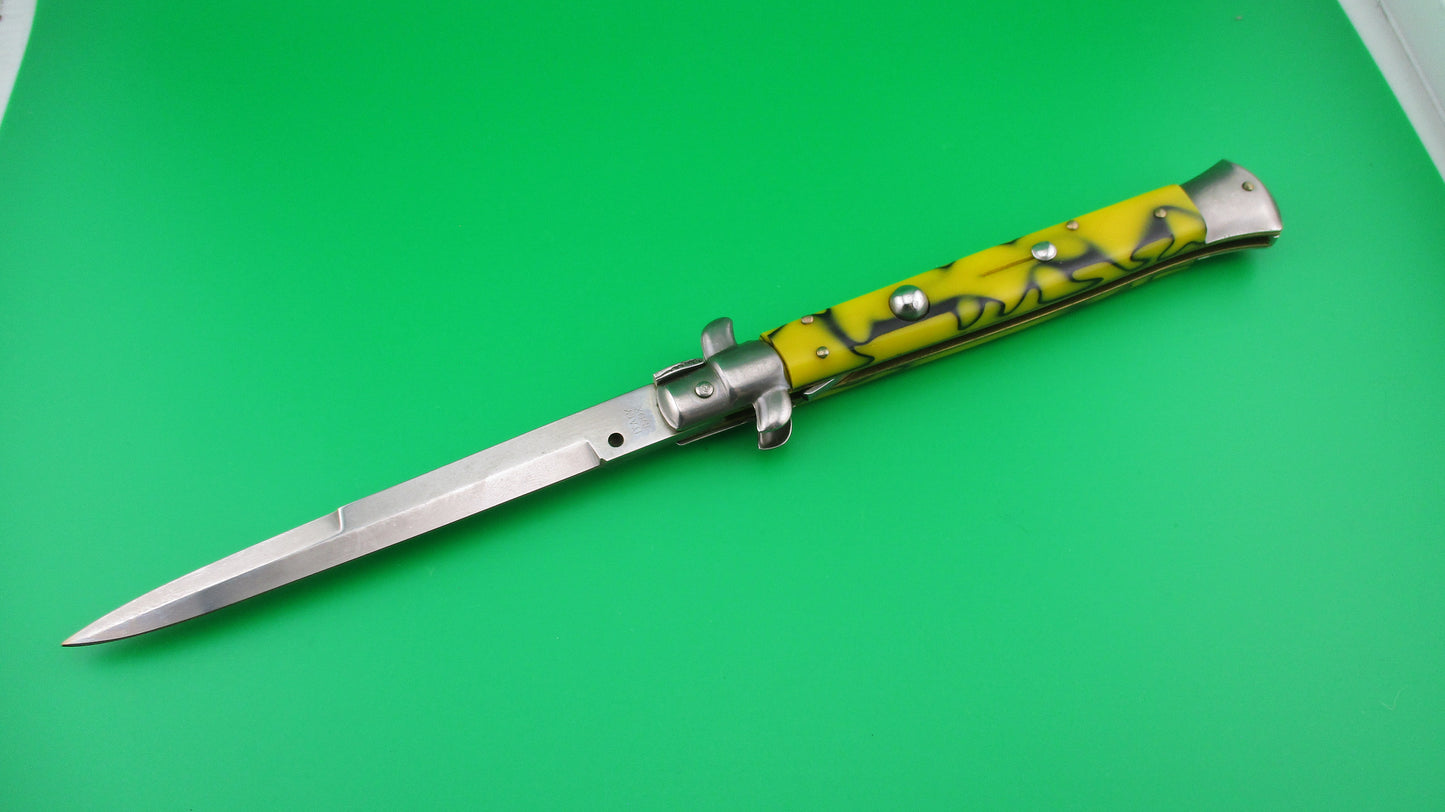 z ITALY INOX 28cm Italian Stiletto Swivel bolster vintage automatic knife