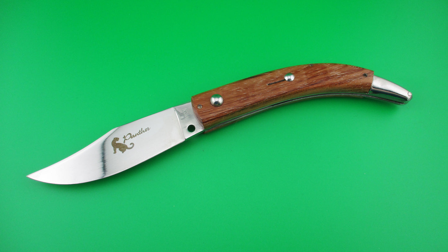INOX Panther Vintage 22cm Catalana Italian switchblade wood handles