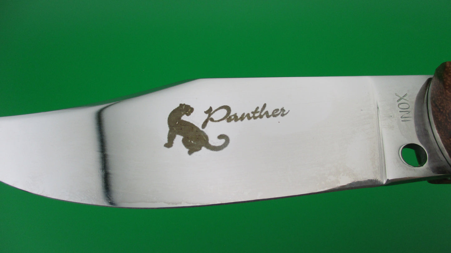 INOX Panther Vintage 22cm Catalana Italian switchblade wood handles