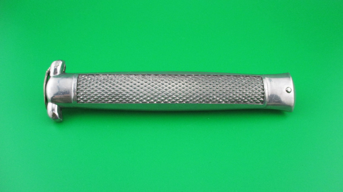 INOX BREVETATTO 21cm Italian Trapdoor 1960s Checkered Aluminum automatic knife
