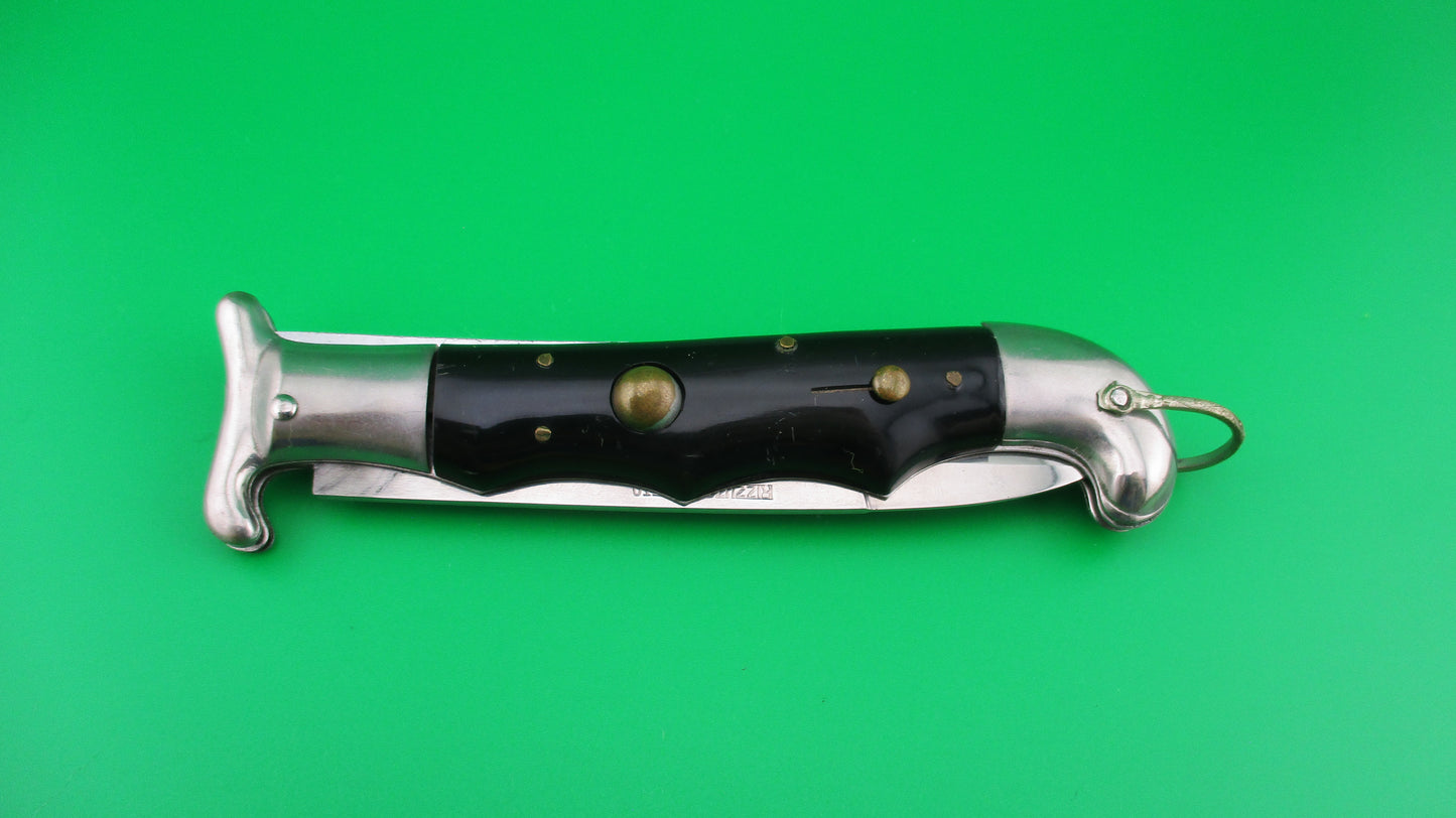 RIZZUTO ESTILETO MILANO STAINLESS STEEL 22cm RARE Black Knuckle fixed guard automatic knife