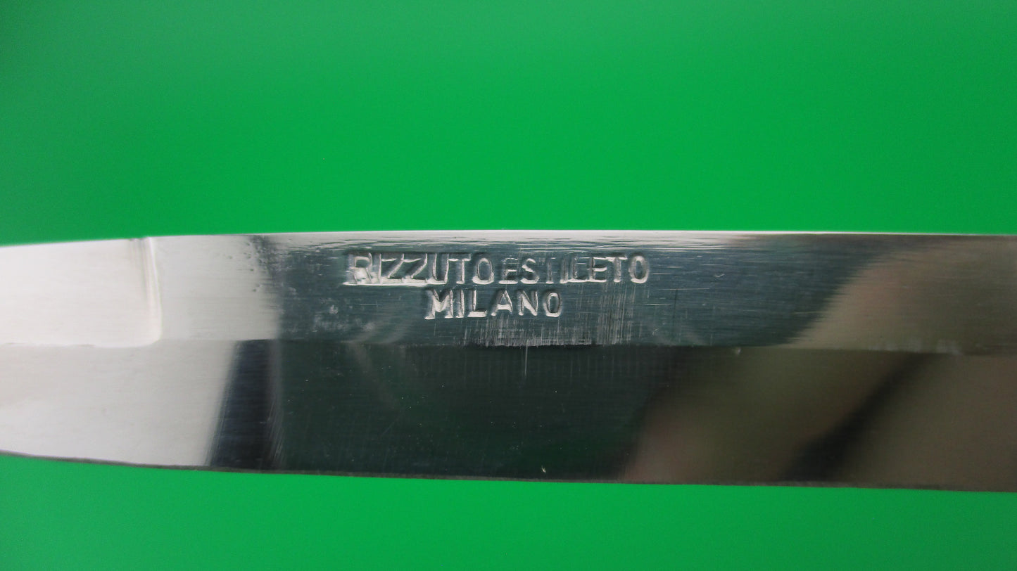 RIZZUTO ESTILETO MILANO STAINLESS STEEL 22cm RARE Black Knuckle fixed guard automatic knife