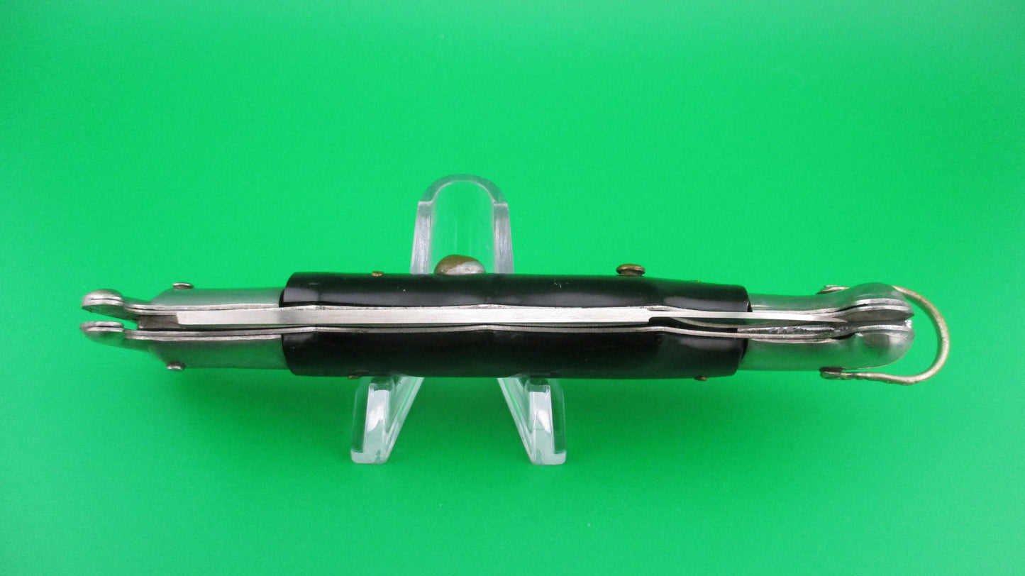 RIZZUTO ESTILETO MILANO STAINLESS STEEL 22cm RARE Black Knuckle fixed guard automatic knife