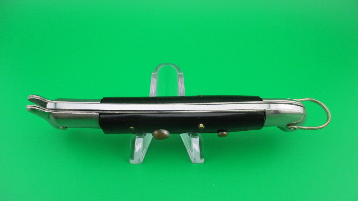 RIZZUTO ESTILETO MILANO STAINLESS STEEL 22cm RARE Black Knuckle fixed guard automatic knife