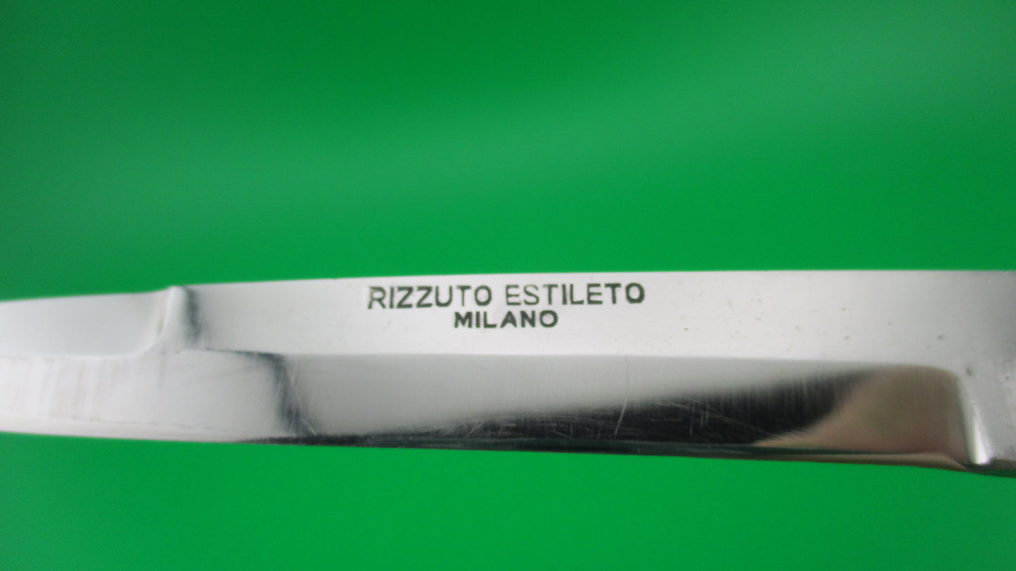 z RIZZUTO ESTILETO MILANO STAINLESS STEEL 11 inch Swing Guard Batwing Stag Vintage automatic knife