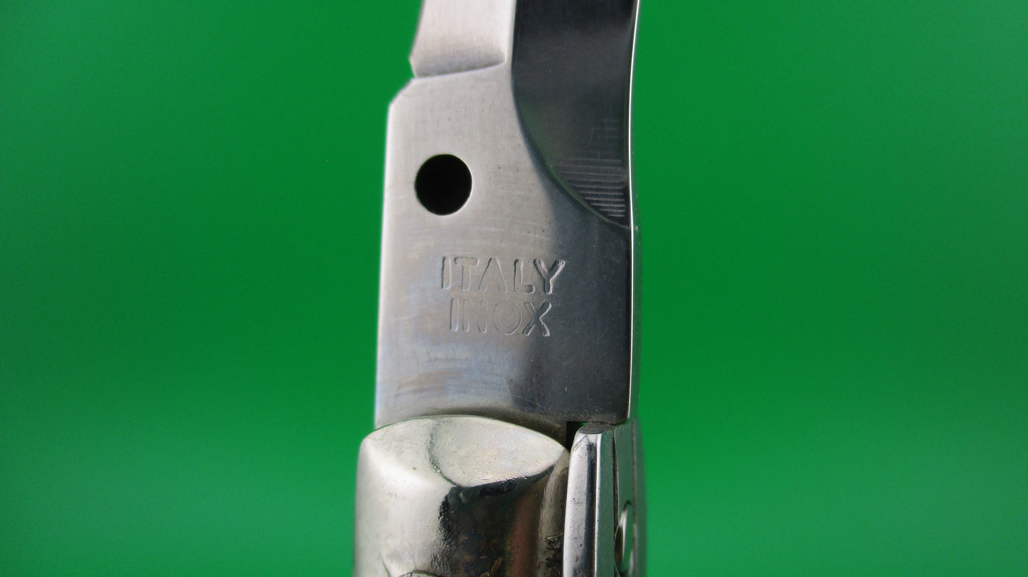 z ITALY INOX 23cm Italian KRIS Pearlex Pink swivel bolster vintage automatic knife