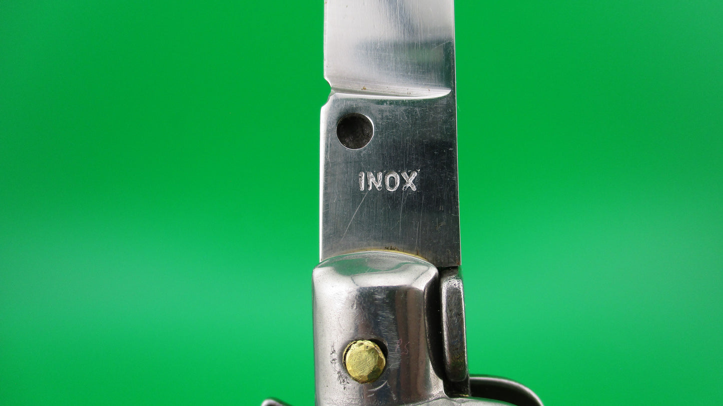 z INOX 22cm Italian Stiletto Stag swivel bolster vintage automatic knife