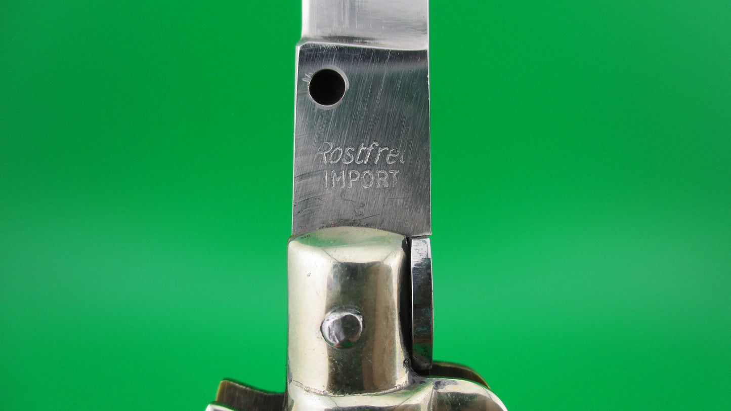 z Rostfrei IMPORT 20cm Italian Stag transitional stiletto switchblade