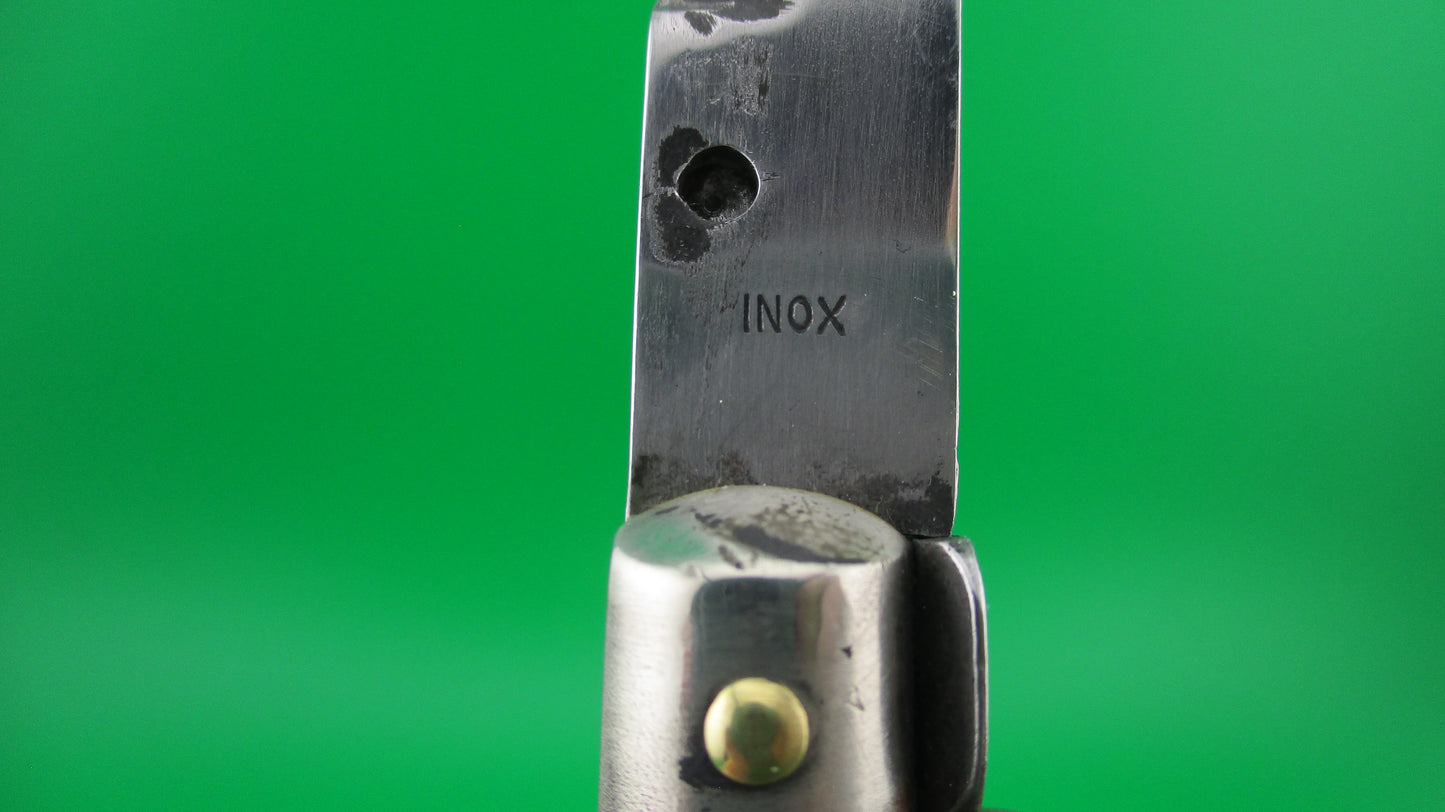 z CORICAMA INOX ITALY 28cm Italian Picklock Stag vintage switchblade knife square tab