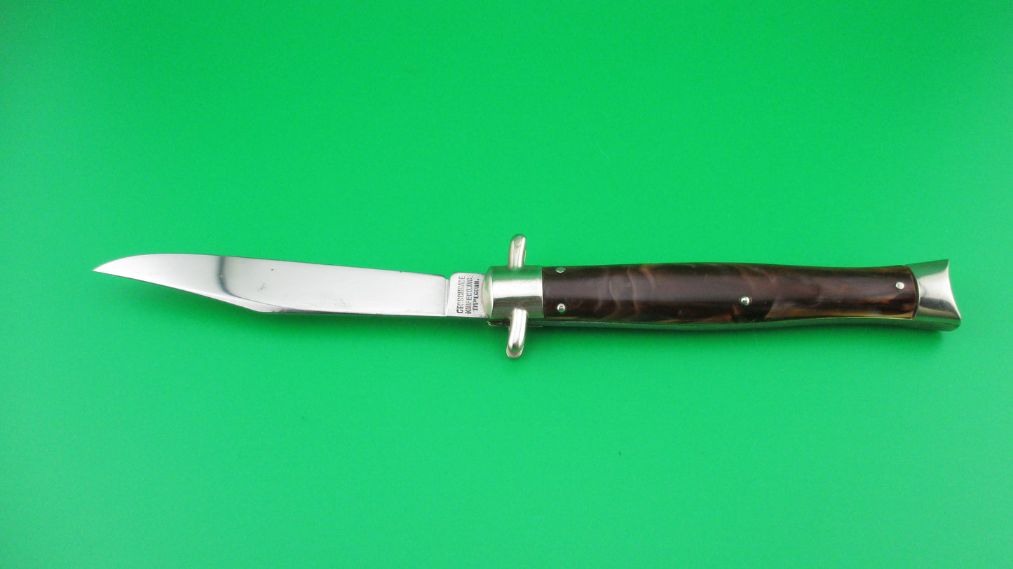PRESTO Bowtie #5000 Caramel Swirl fishtail automatic knife